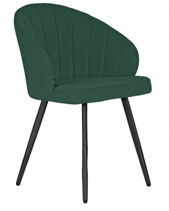 Стул обеденный DOBRIN NAOMI (ЭМАЛЬ ЧЕРНЫЙ МУАР велюр Catania Izumrud)_2