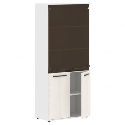 Шкаф комбинированный ЕДИС ЕХCС 85.2 Ясень Траун Мокко Белый / EDIS EHCS_1