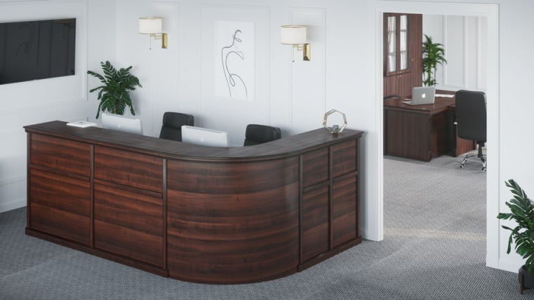 Стойка ресепшн BERN BRN8690302 Темный орех_1