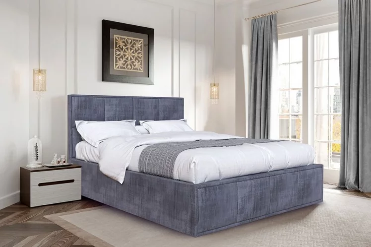 Кровать с подъемным механизмом Октавия 1600 ПМ Джаз серый_1