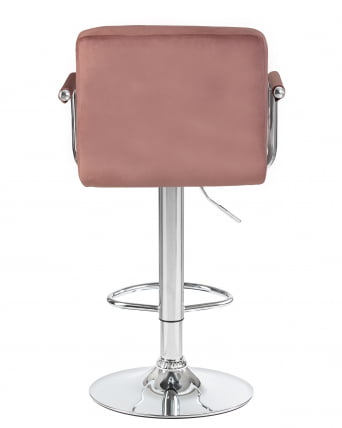 Стул барный DOBRIN KRUGER ARM Пудрово-розовый велюр MJ9-32_4