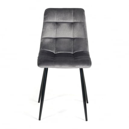 Стул CHILLY (mod. 7094) металл/вельвет, 45 х 55 х 87,5 см, серый/черный, G062-40_1