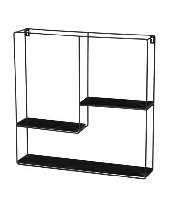 Полка Square черная Черный мрамор_0