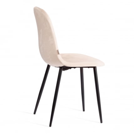 Стул BREEZE (mod. JSC-58) Велюр/металл , 44 х 53 х 86 см, creamy (кремовый) HLR 5 / черный_2