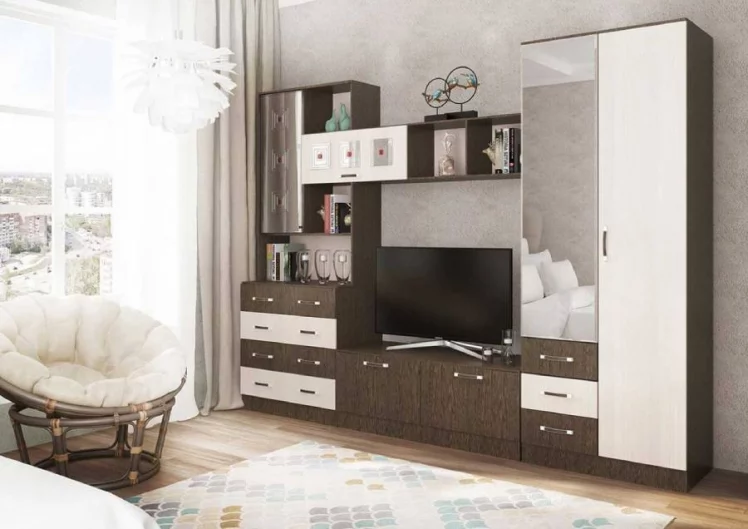 Модульная гостиная Ронда №1 Венге/Дуб белфорт_0