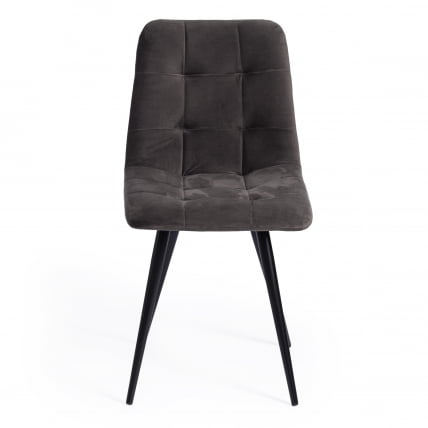 Стул CHILLY (mod. 7095-1) / 1 шт. в упаковке ткань/металл, 45x53х88 см, высота до сиденья 50 см, темно-серый barkhat 14/черный_4