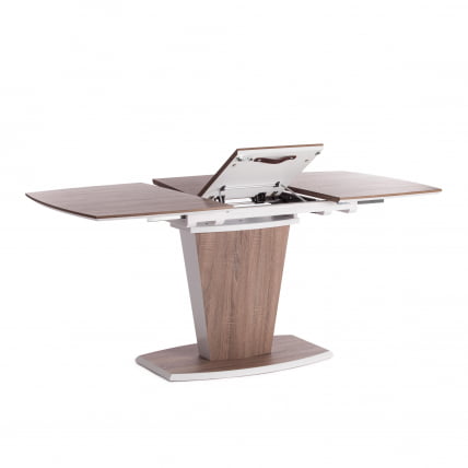 Стол FANCY МДФ HPL, 120-160х85х75 см, Дуб трюфель/Белый_5