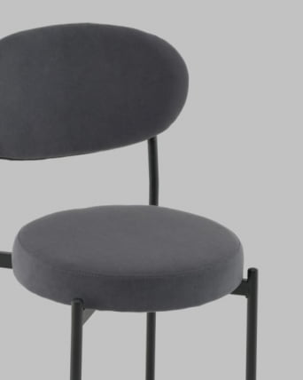 Стул Полубарный Бриф DD ПБ велюр темно-серый_7