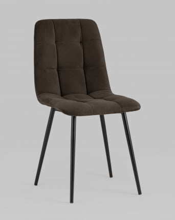 Стул Oliver велюр Темно-коричневый_1