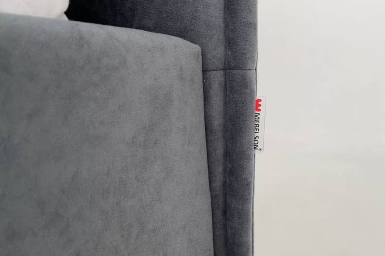 Кровать 0.9 Бест (Софа) КМ.S-15 графит (велюр)_2