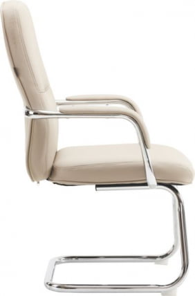 Кресло для посетителей Everprof Vesta CF Экокожа Бежевый_2