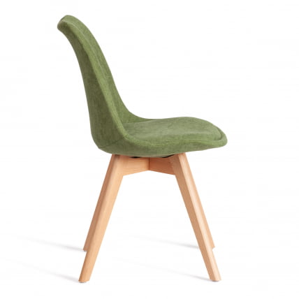 Стул TULIP SOFT (mod. 053V) дерево/пластик/ткань, 49,5 x 54,5 x 84 см, Зеленый (Green) LY1701-7_1