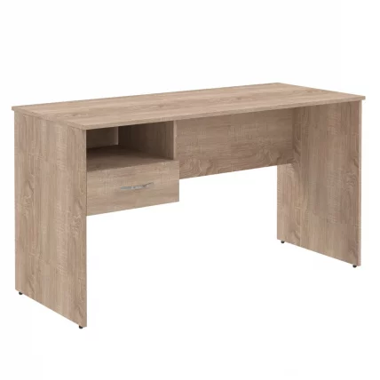 Стол письменный (S-1400) с левой подвесной тумбой Дуб Сонома Светлый_0