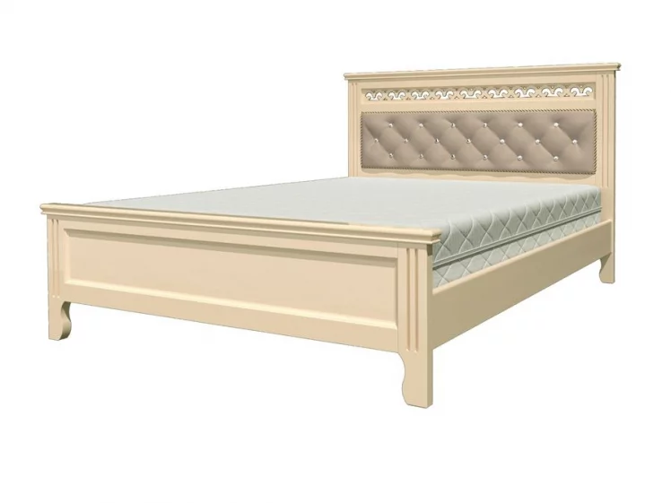 Кровать из массива Грация 200х140 Слоновая кость_0