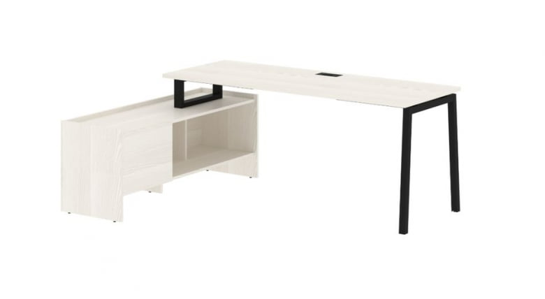 Стол с тумбой EDIS ELCT 19614 Ясень Траун Черный_0