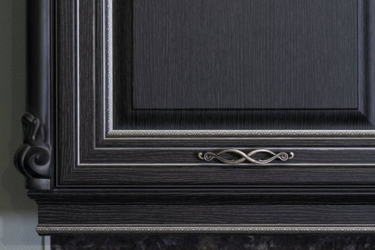 Шкаф кухонный 800 горизонтальный Италия ЛД 275.756.000 Черный Дуб темный_1