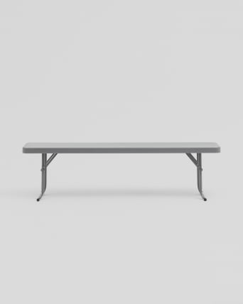 Скамейка складная 152*25*42 см серая_2