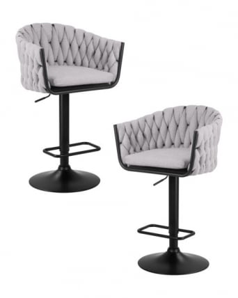 Стул барный ДОБРИН ЛЕОН (серая ткань (ЛАР 275-17)) 2 шт / DOBRIN LEON (LAR_0