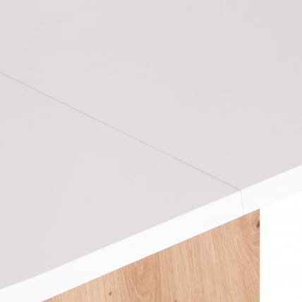 Стол обеденный SATURN ЛДСП, 120-160x80x75,5 см, Дуб Артисан/Белый_12