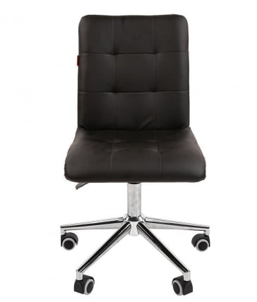 Кресло для оператора CHAIRMAN 030 chrome экокожа Черный_1
