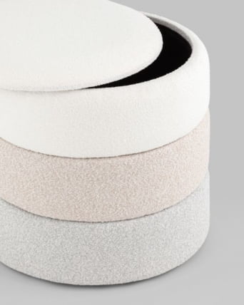 Пуф с ящиком Hive XS букле бежевый_3