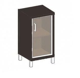 Стеллаж стекло в раме В411.4 L  Венге магия_0