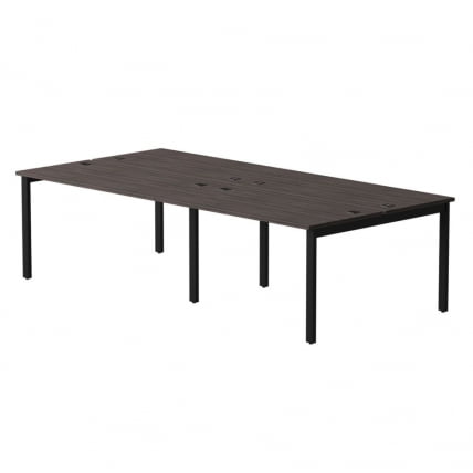 Бенч-система на 4 места на металлокаркасе, опоры 90 гр Everprof EVO 254S120 Дуб Пасадена Черный_0