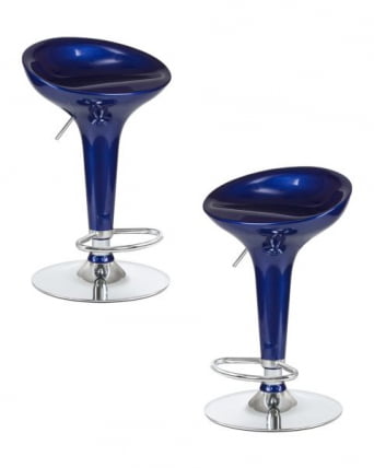 Стул барный ДОБРИН БОМБА (синий металлик) 2 шт / DOBRIN BOMBA_0