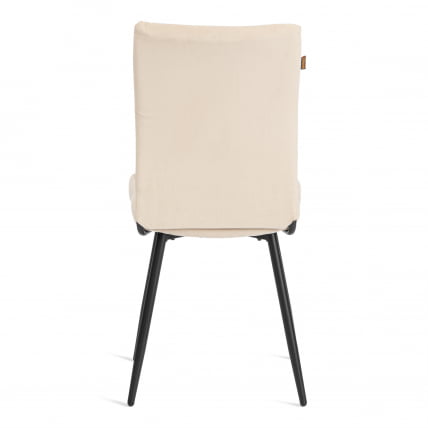 Стул обеденный Monte Carlo разборный, ткань велюр, 45х55х97, молочный/черный, (Porsche 2)_3