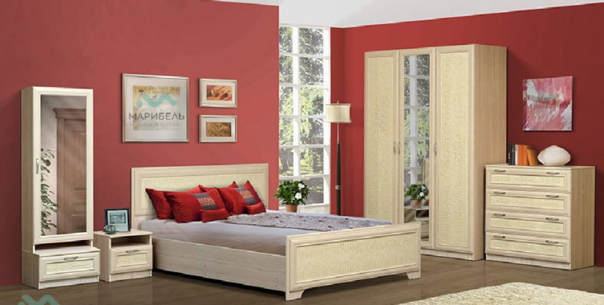 Шкаф-пенал Ивушка-7 с зеркалом_1