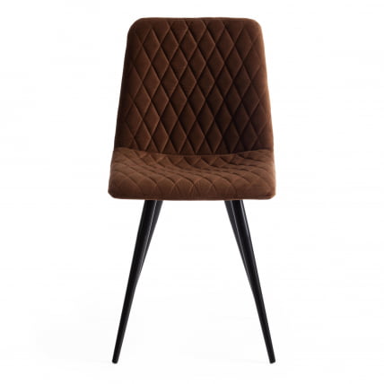 Стул CHILLY X (mod. 7096) ткань/металл, 45x53х88 см, высота до сиденья 50 см, коричневый barkhat 11/черный_4