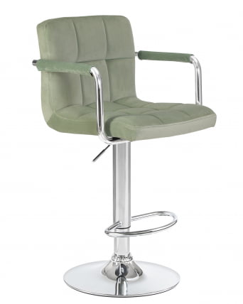 Стул барный DOBRIN KRUGER ARM Мятный велюр MJ9-87_1
