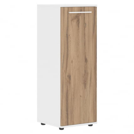 Шкаф-колонка с глухой средней дверью ЕДИС ЕМCС 42.1 Дуб Денвер светлый Белый Белый / EDIS EMCS_0