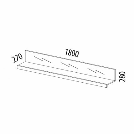 Полка навесная Графит 604.29_15