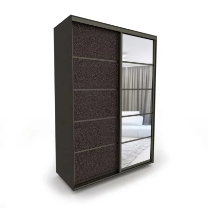 Шкаф-купе 2-х дверный Акцент-Квадро КЛ 1400х600 Венге/Бронза_0