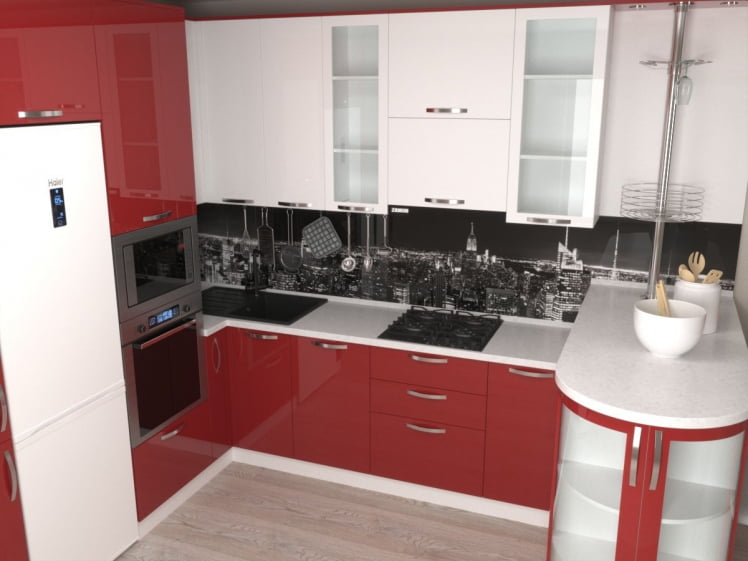 Глянцевый фартук (КОМПОЗИТ) KM 65_1