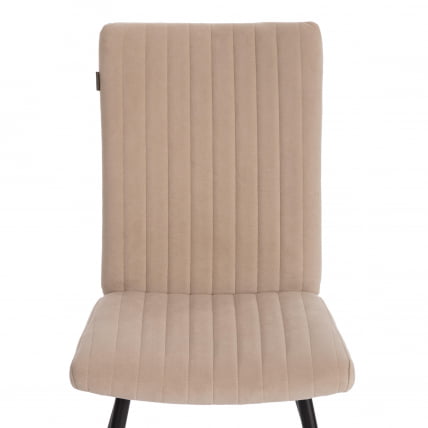 Стул обеденный Monte Carlo флок , 50х55х93, бежевый/черный, 7_5