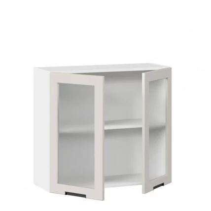 Шкаф кухонный 800 со стеклом Джамис ЛД 296.360.000.107 Белый Кашмир_1