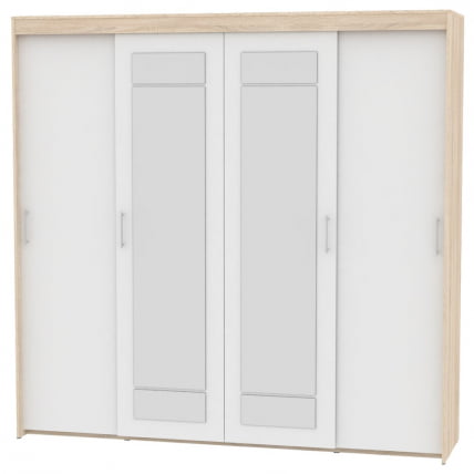 Шкаф-купе T-5-230х235х60-M(ДСС-Белый-6)_0