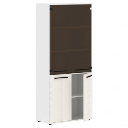 Шкаф комбинированный ЕДИС ЕХCС 85.2 Ясень Траун Черный Белый / EDIS EHCS_1