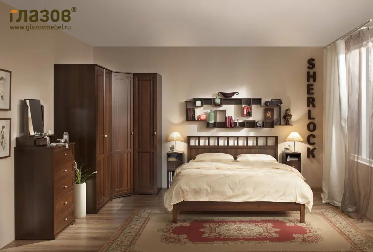 Спальня композиция 1 Sherlock Орех шоколадный_65609_0
