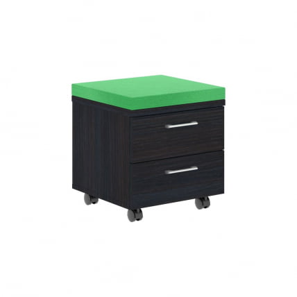 Тумба Мобильная XMC-2D Легно Темный/Зеленый_0