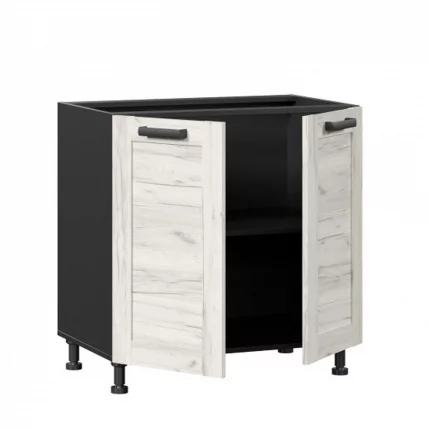Тумба кухонная 800 Винченца ЛД 234.060.000.052 Черный Дуб Крафт белый_1