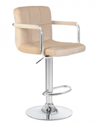Стул барный DOBRIN KRUGER ARM (бежевый велюр (MJ9-10)) 2 шт_2