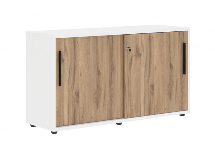 Шкаф с дверьми-купе ЕДИС ЕЛC 1343 Дуб Денвер светлый Черный Белый / EDIS ELC_0