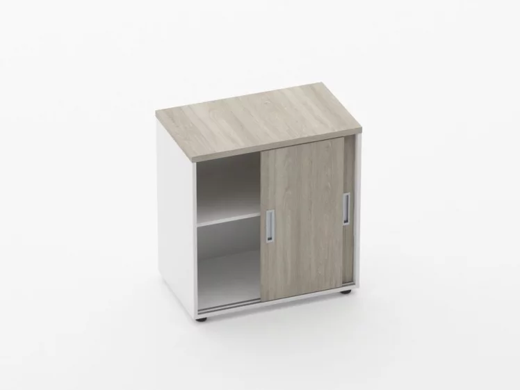 Тумба-купе Deka 9.02.08 Дуб Сантана светлый/Белый_1