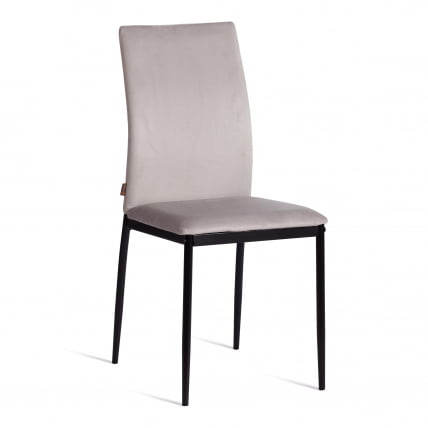 Стул CAPRI (mod. BC565-DC) металл, флок, 43 х 53 х 92 см, Light grey (светло-серый) HLR14 / черный_0