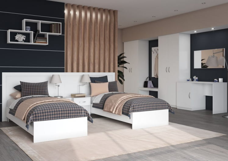 Комплект мебели для гостиничного номера Kann 02 Белый_0