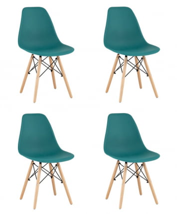 Стул Eames Style DSW темно-бирюзовый 4 шт. комплект (разборный каркас)_0