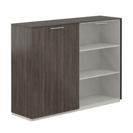 Шкаф средний двойной Atlas NZ-0305+NZ-0325.BT.BT.GL Бренсон Трюфель_0